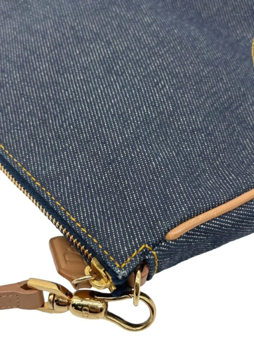 Christian Dior  Saddle Vintage Denim Hobo Bag Blue